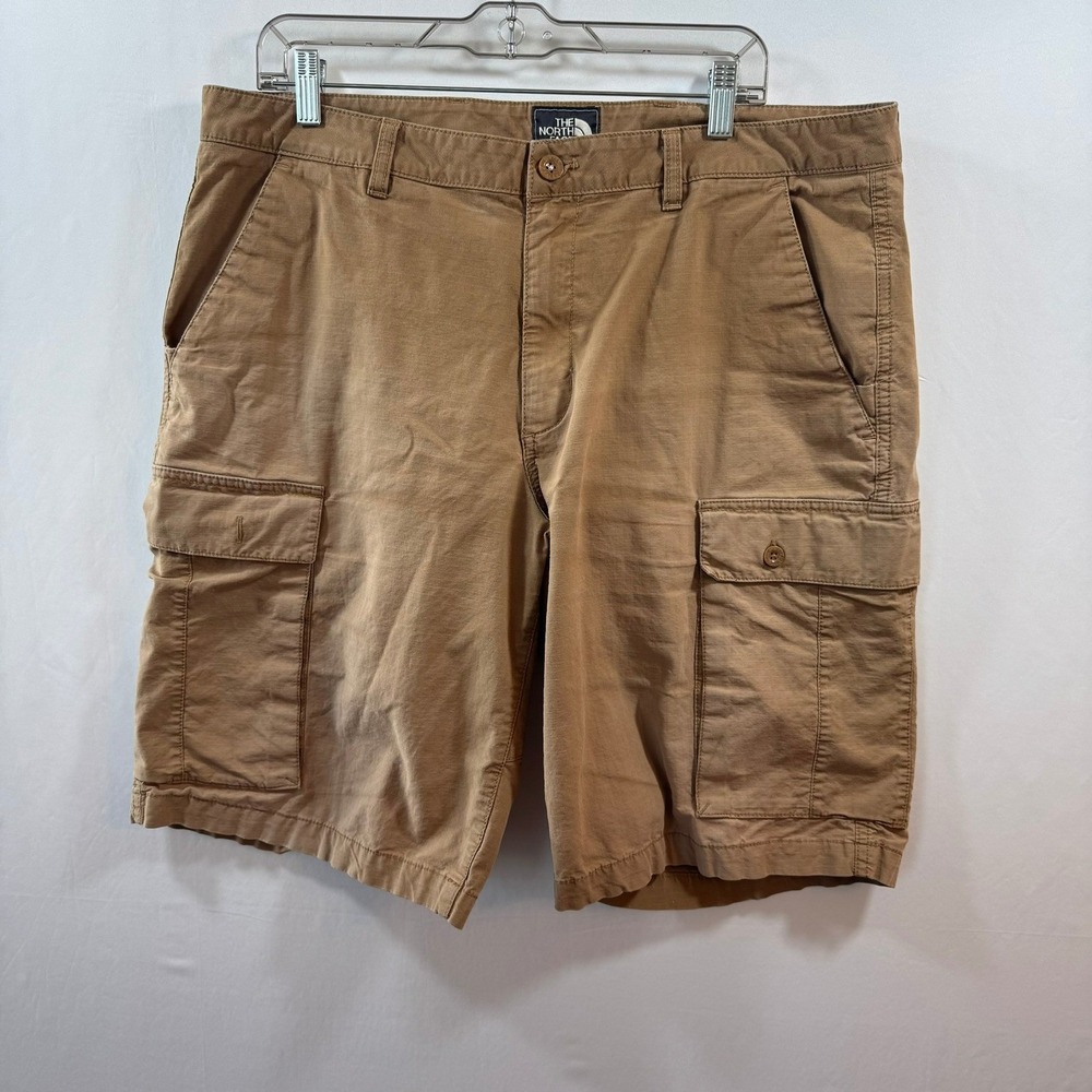 The North Face Mens Brown Ripstop Cargo Shorts Size 38 Tan Outdoor Utility